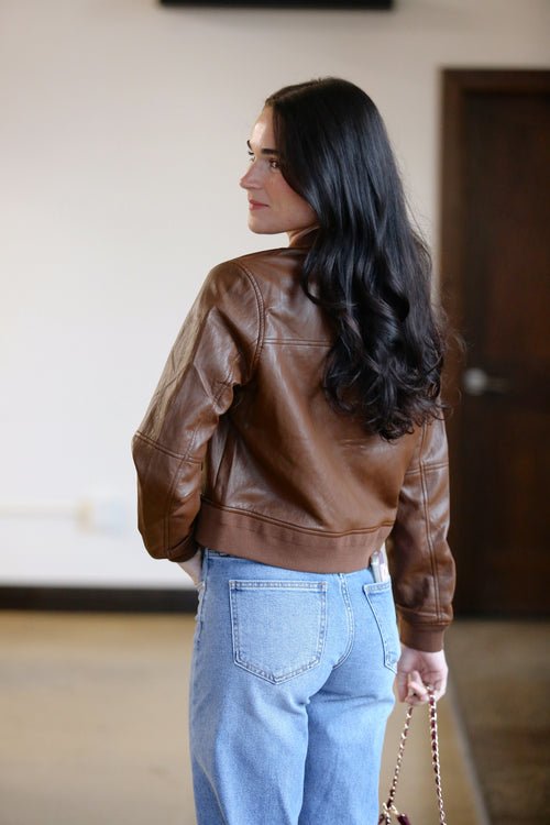 Leather Bomber Jacket