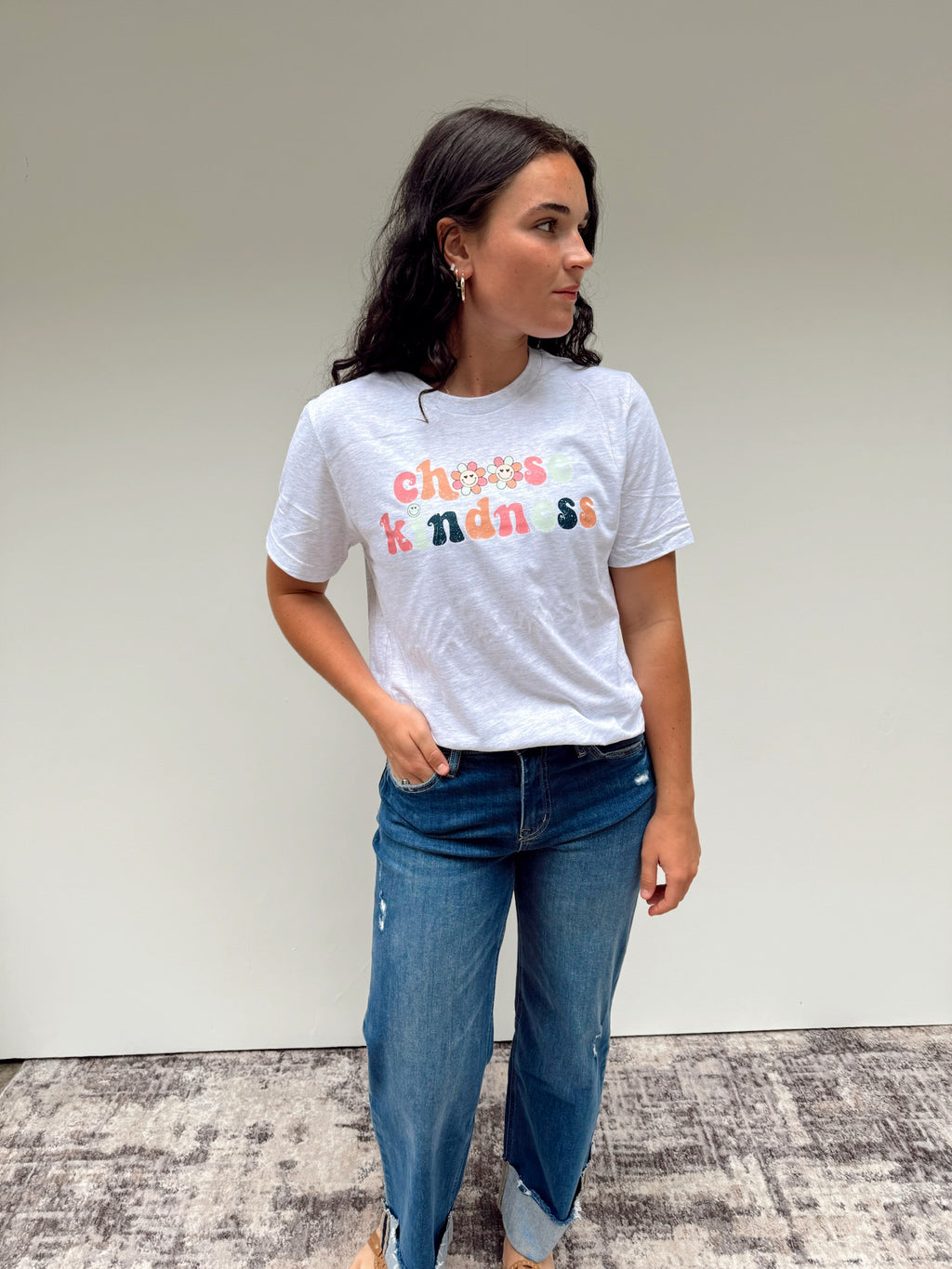 Pastel Floral Choose Kindness Tee