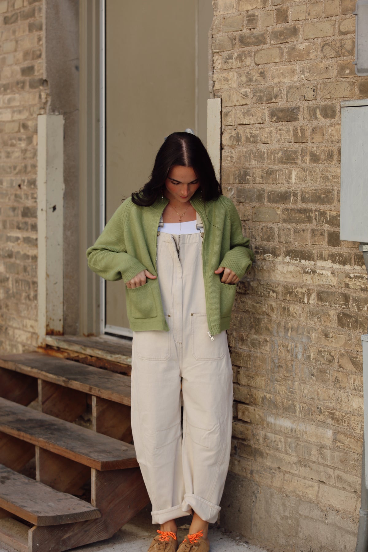 Matcha Double Zip Mock Neck