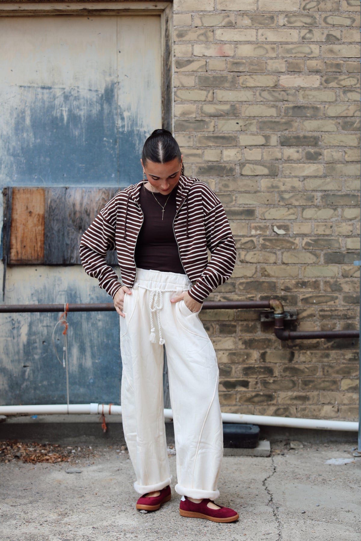 Sammy Stripe Zip Up