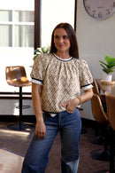 Frann Floral Puff Top