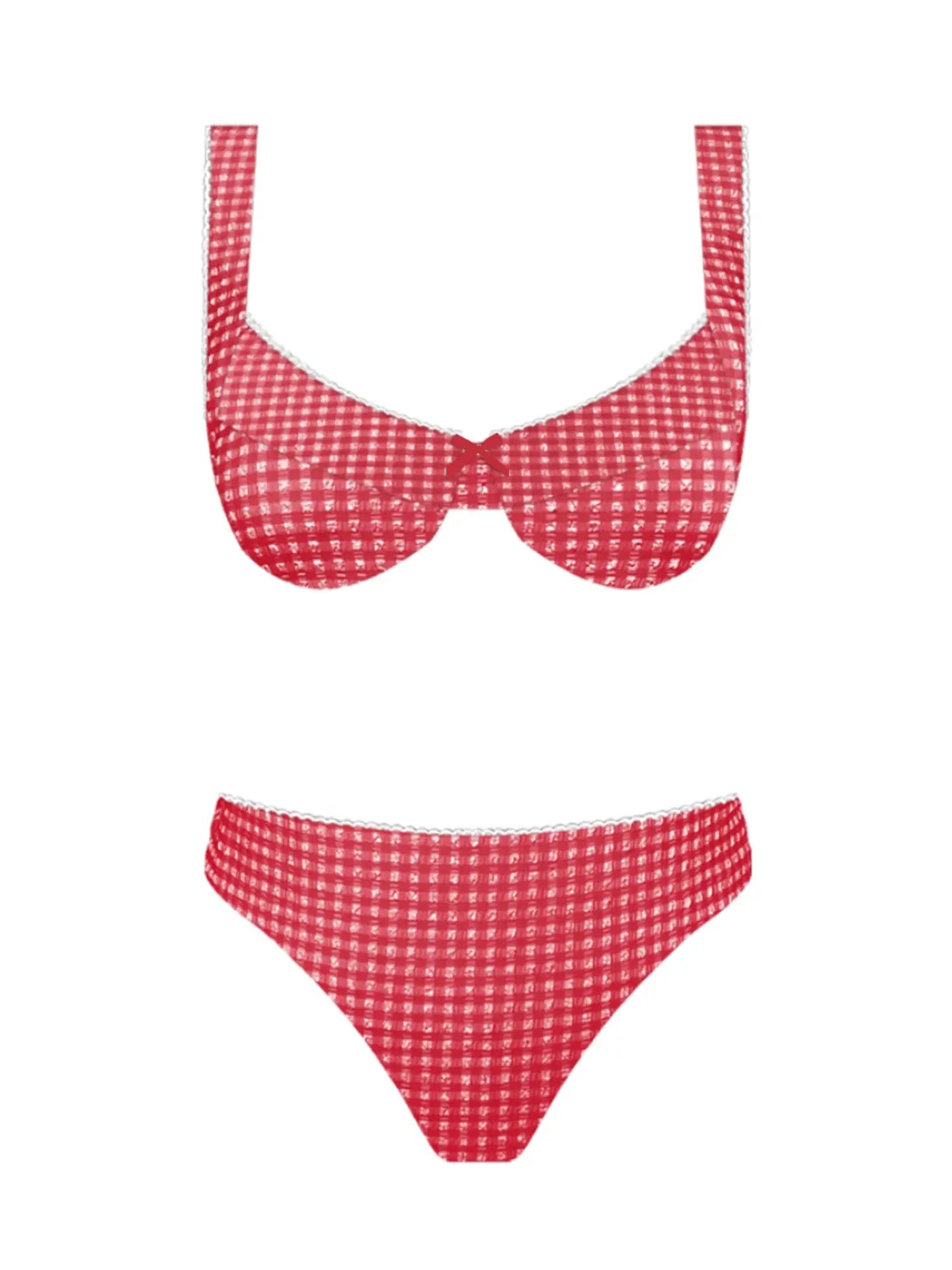 Scarlet Plaid Bikini