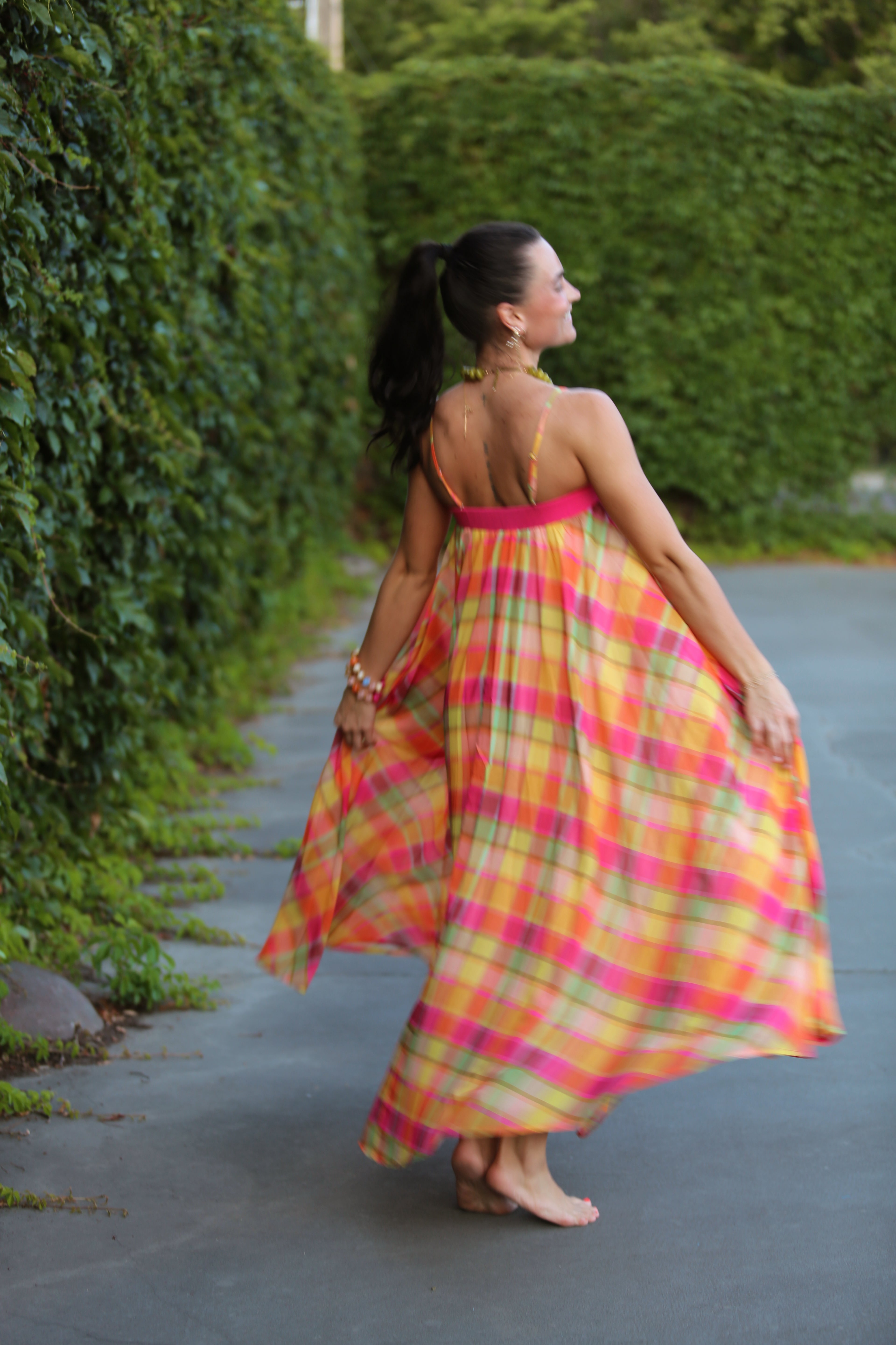 Prism Plaid Maxi Dress