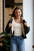 Fur Collared Denim Jacket