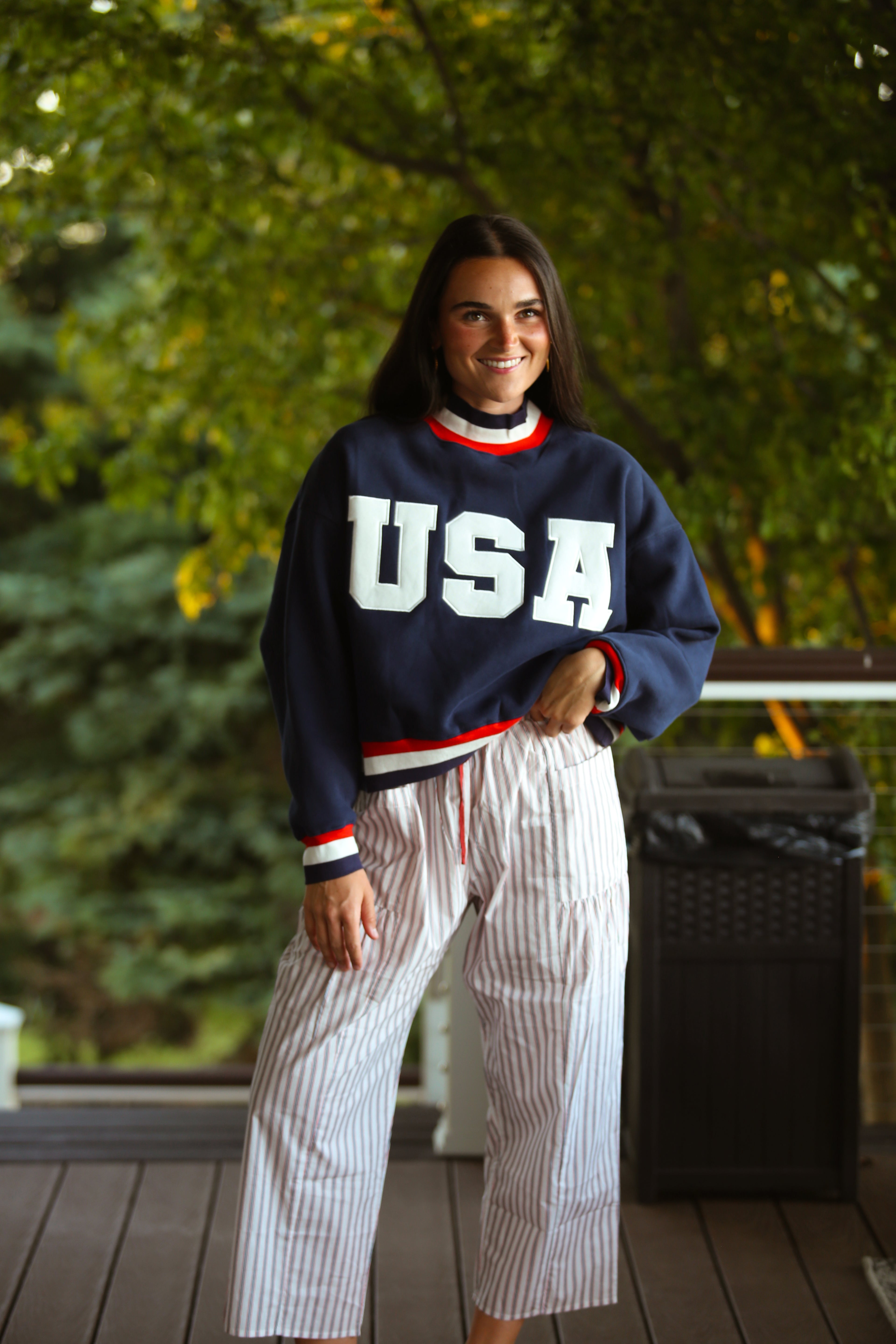 Small Town USA Mock Neck