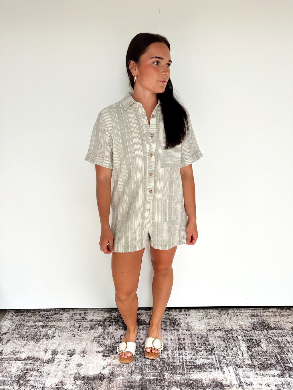 Sassy Striped Romper