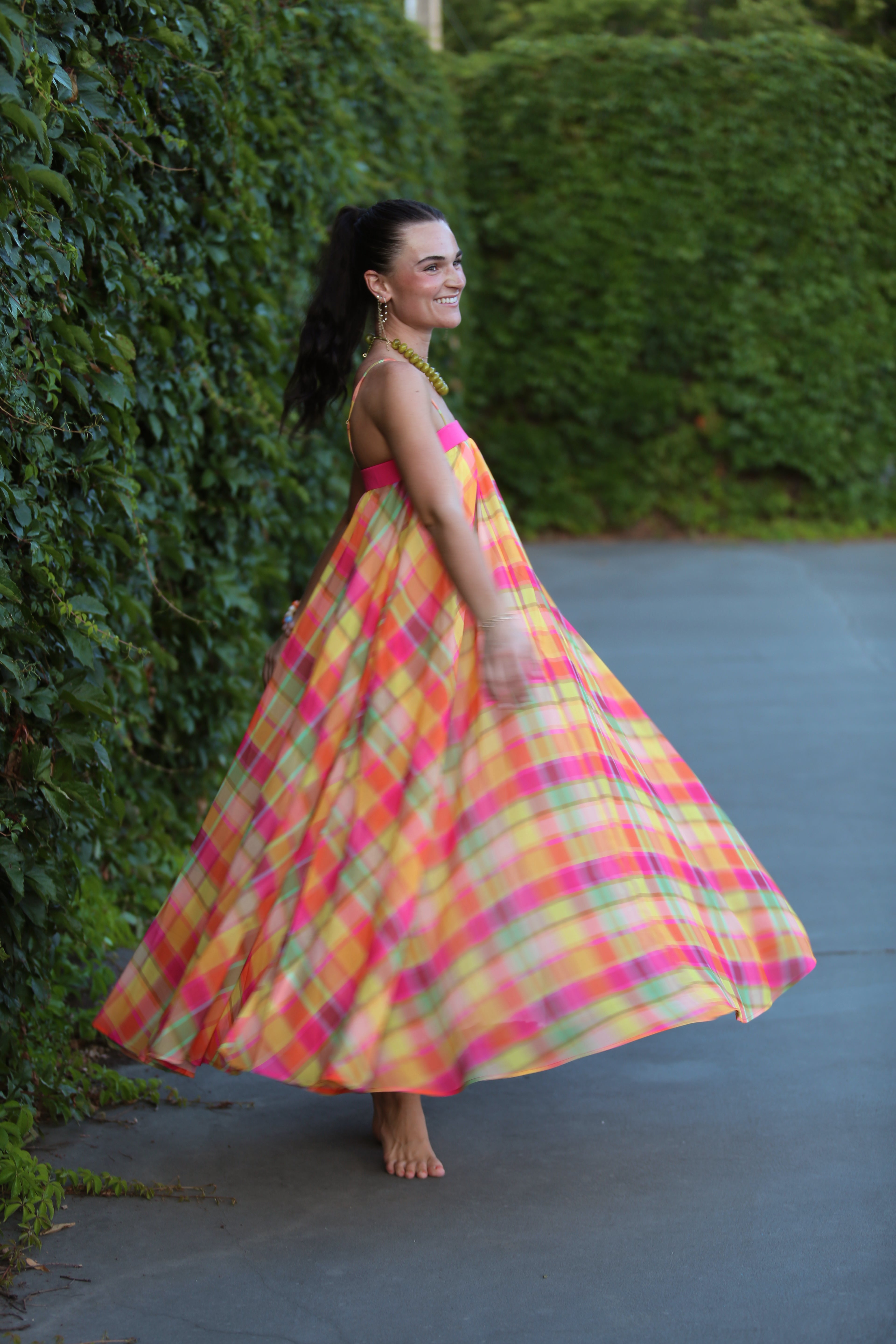 Prism Plaid Maxi Dress