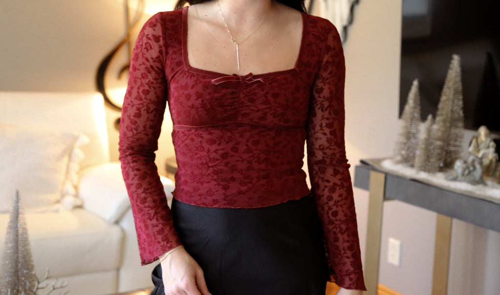 Vincent Velvet Sheer Top