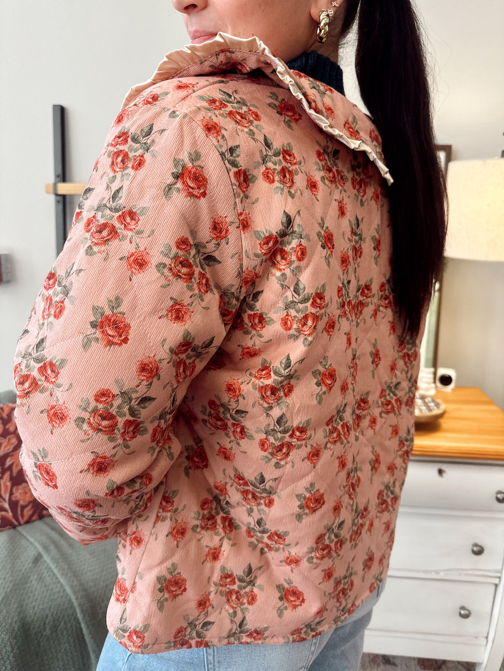 Vintage Quilted Floral Jacket