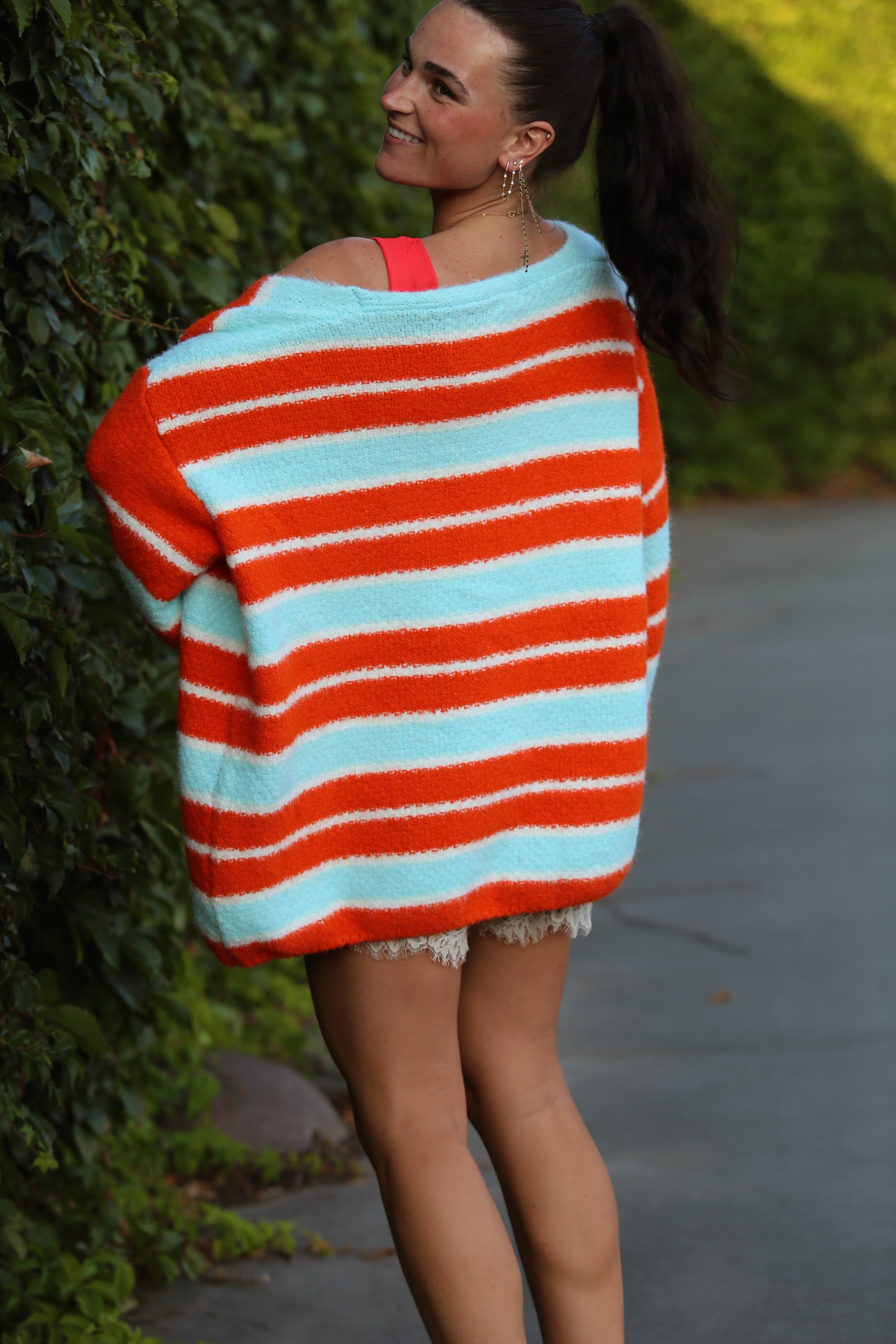 Mohair Stripe Cardi