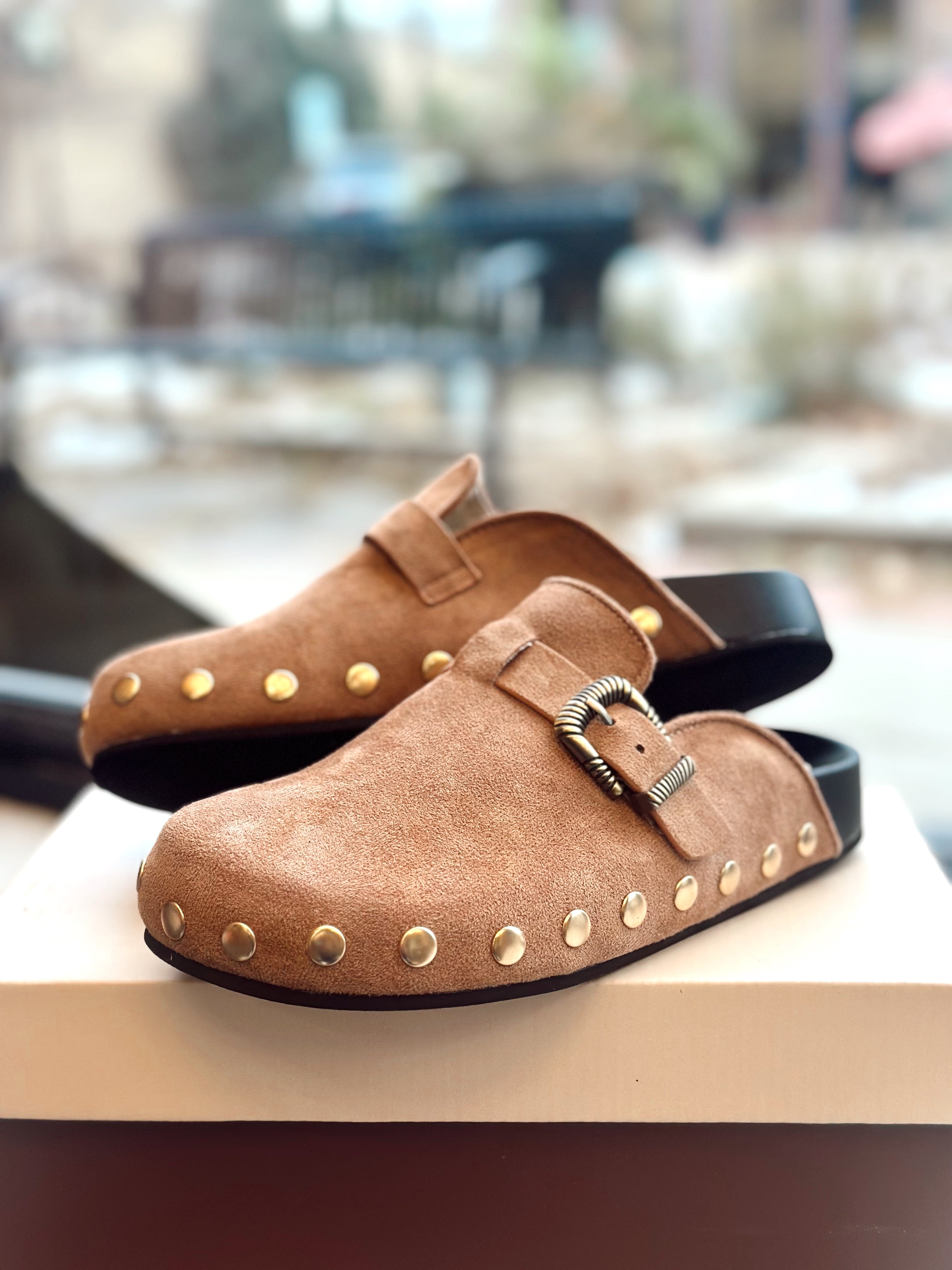 Toni Studded Buckle Clog