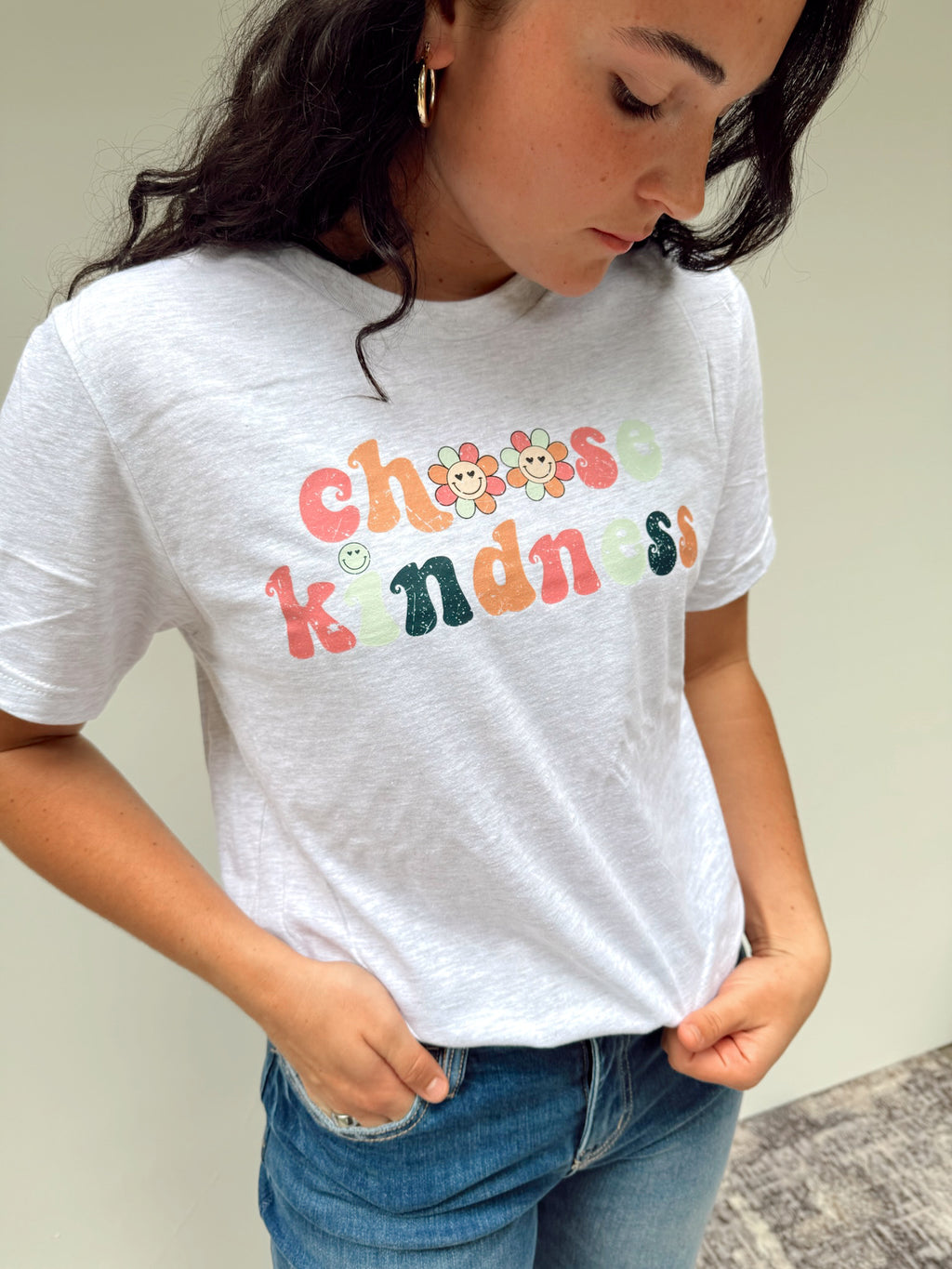 Pastel Floral Choose Kindness Tee