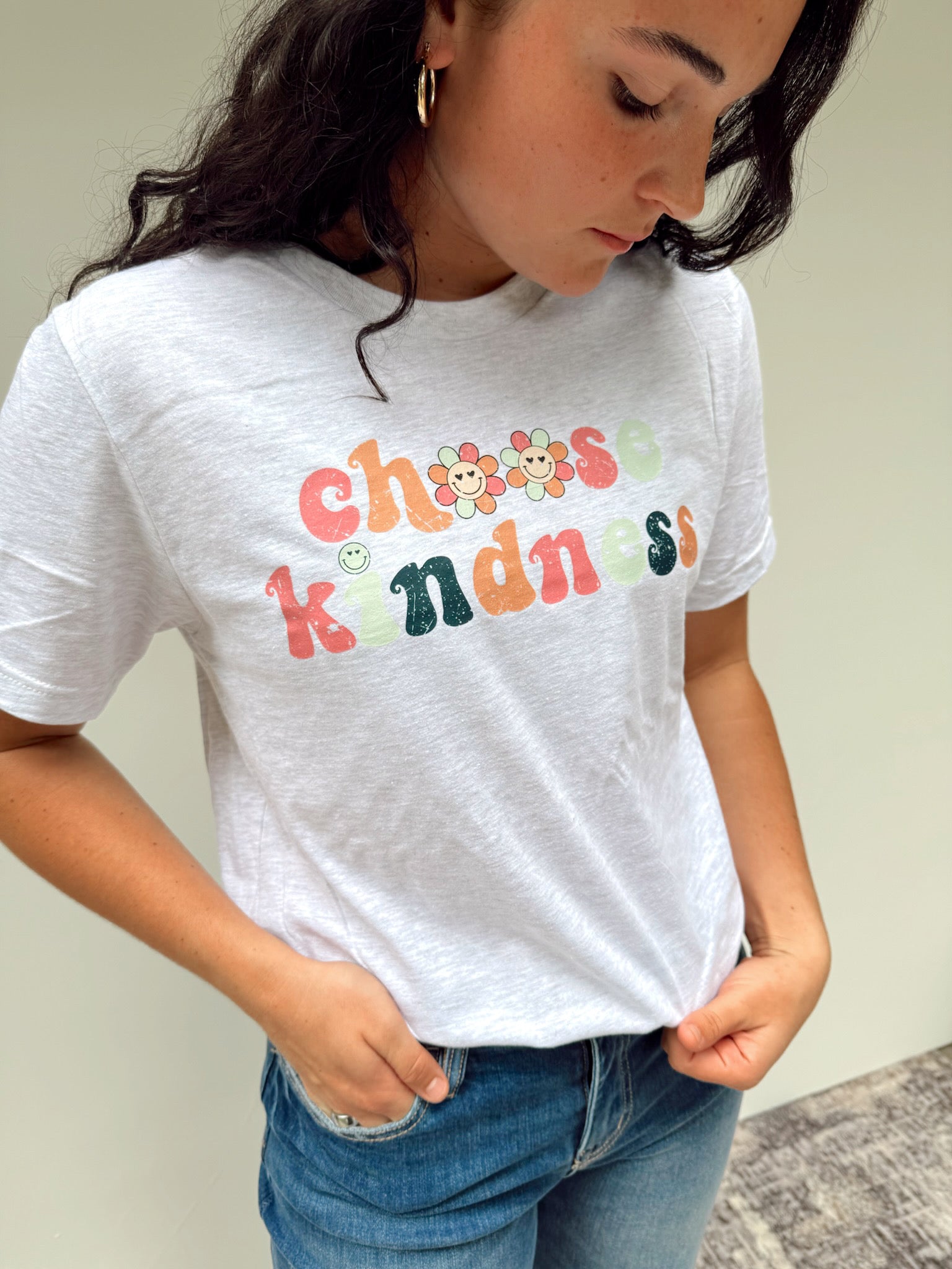 Pastel Floral Choose Kindness Tee