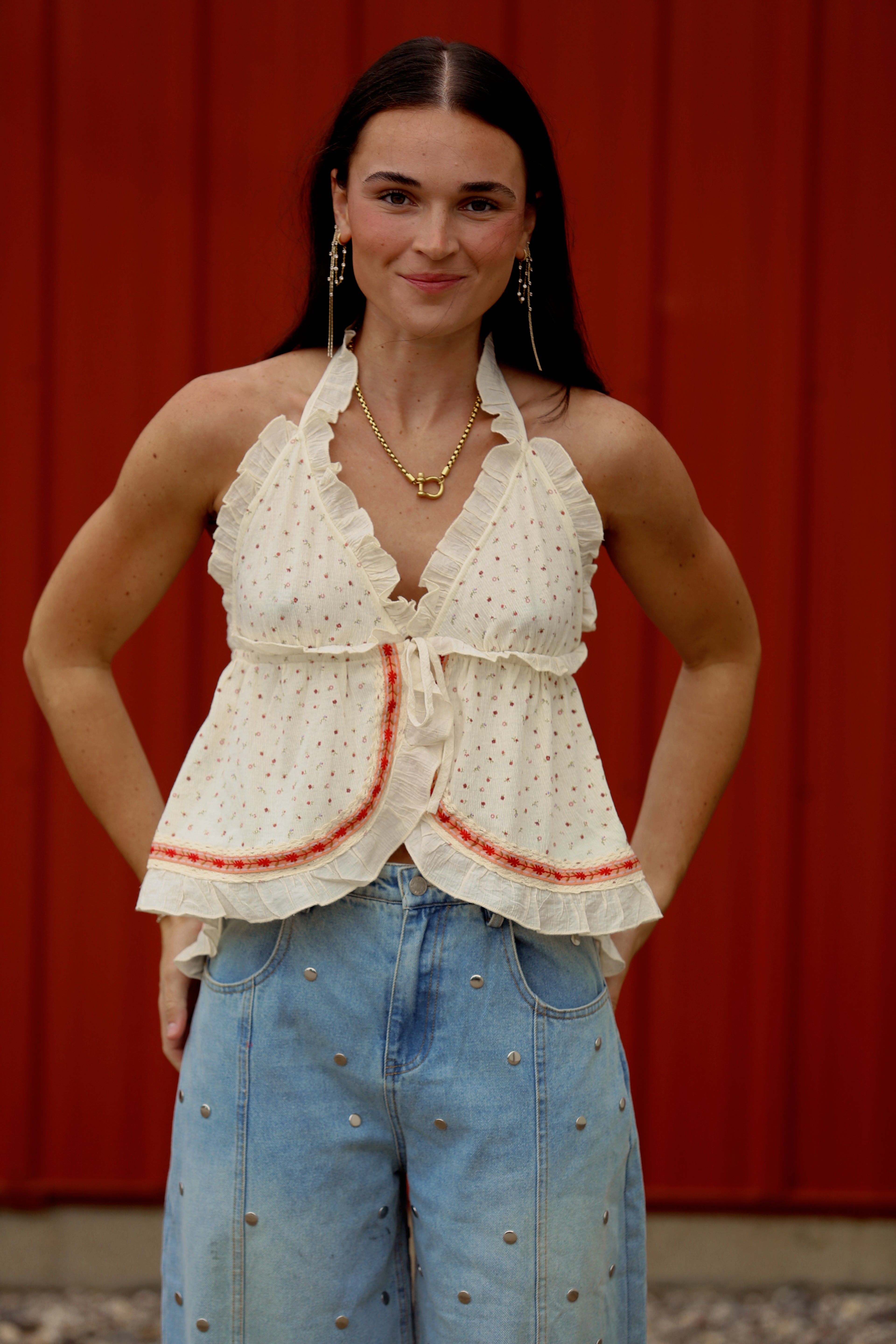 Hayden Halter Ruffle Tank