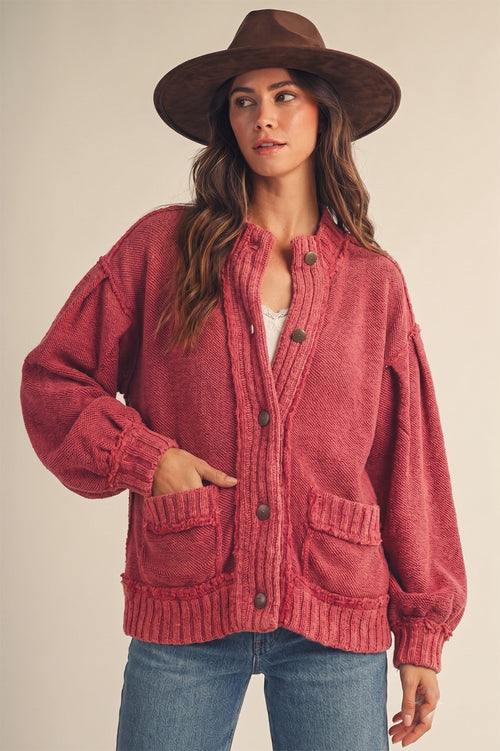 Hometown Heritage Cardigan (Burgundy)
