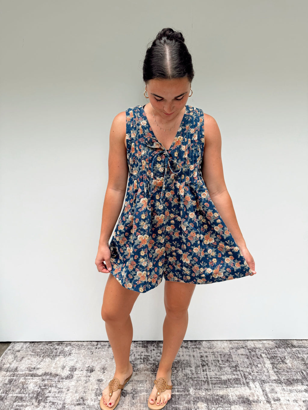 Garden Blues Romper