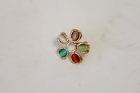 Vintage Stone Floral Ring