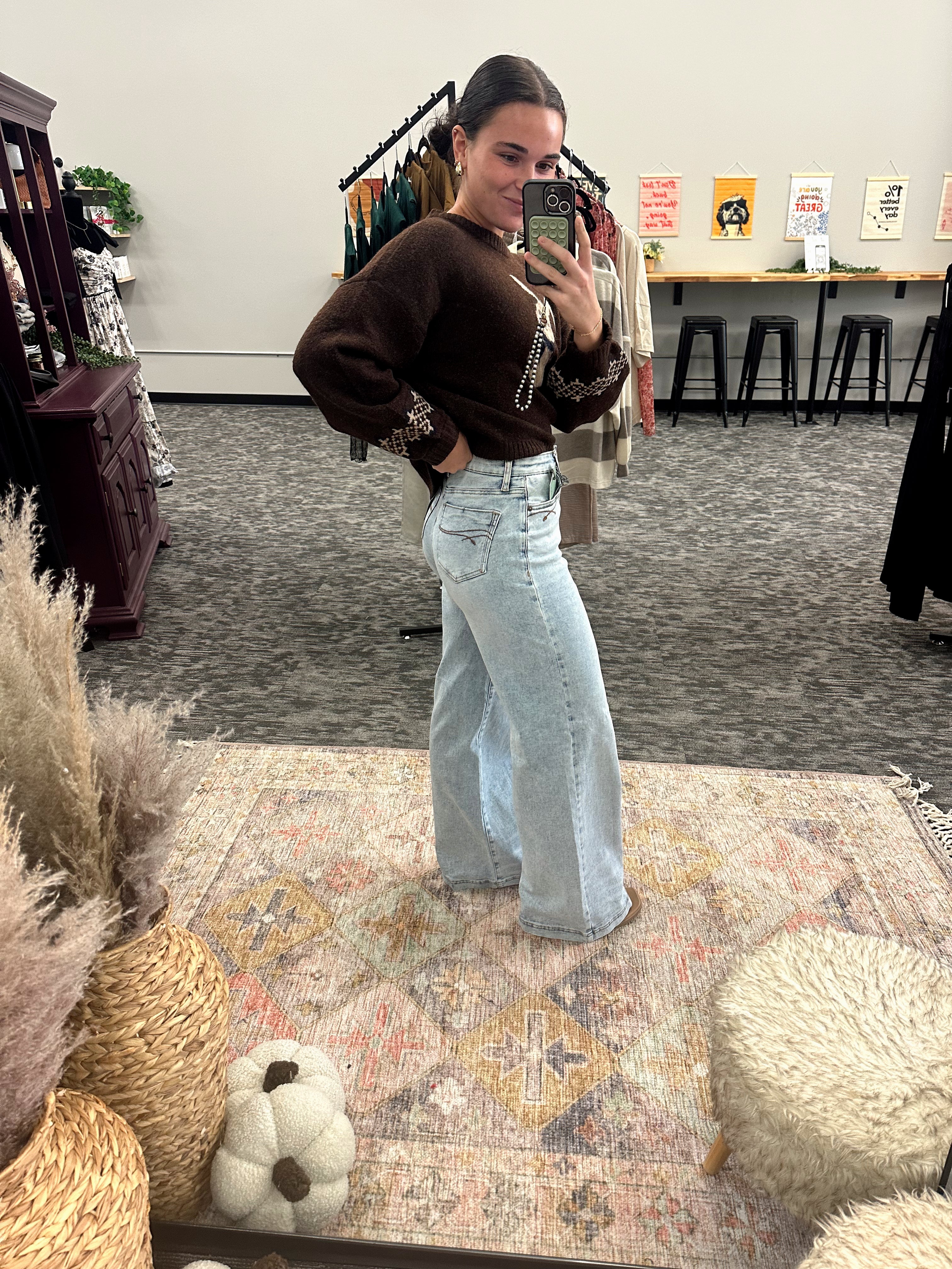 Hayley High Rise Wide Leg Jean