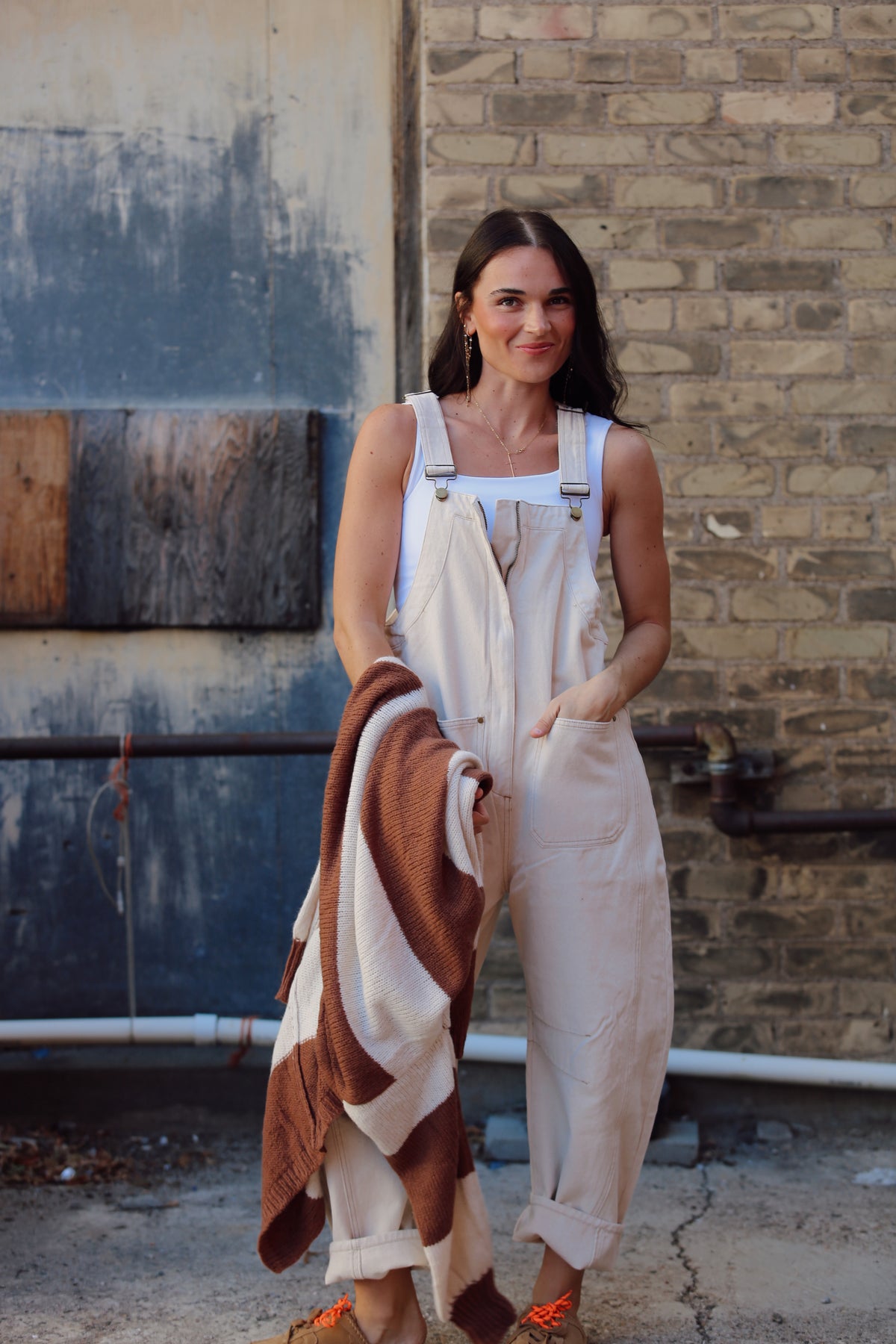 Western Wide Leg Overalls