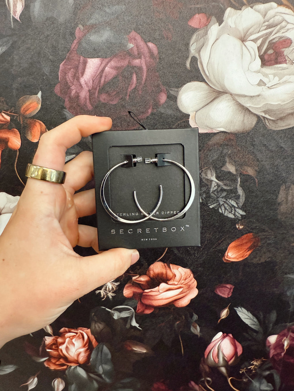 Metallic Open Hoop Earring