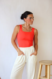 Clean Lines Square Shirred Top