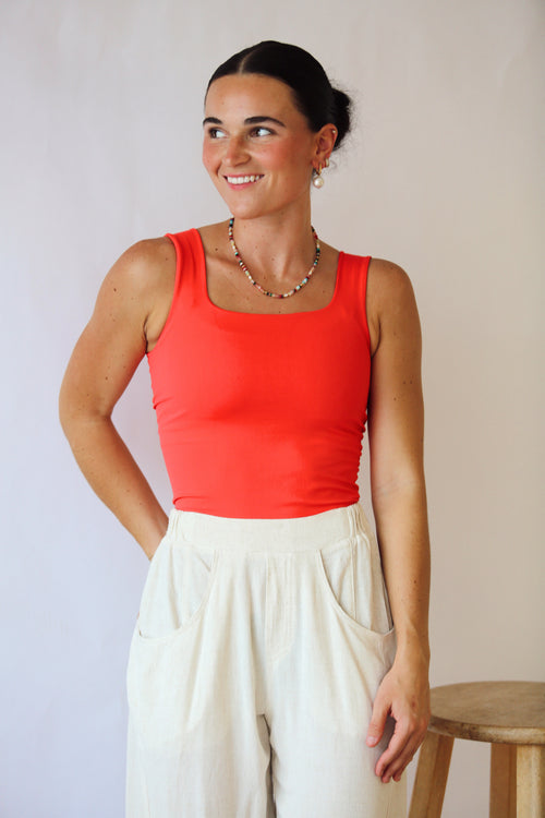 Clean Lines Square Shirred Top