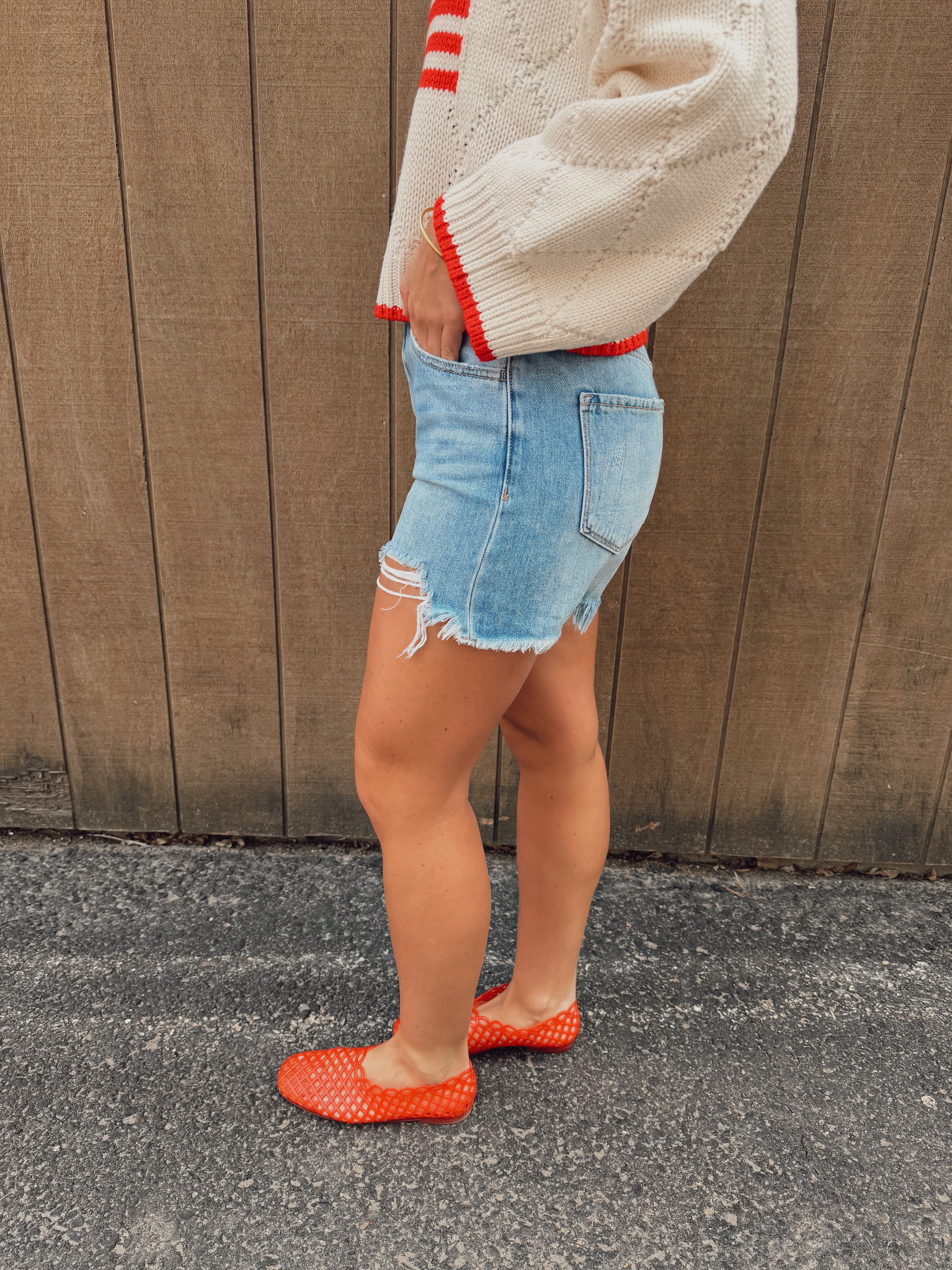 Rigid Denim Shorts