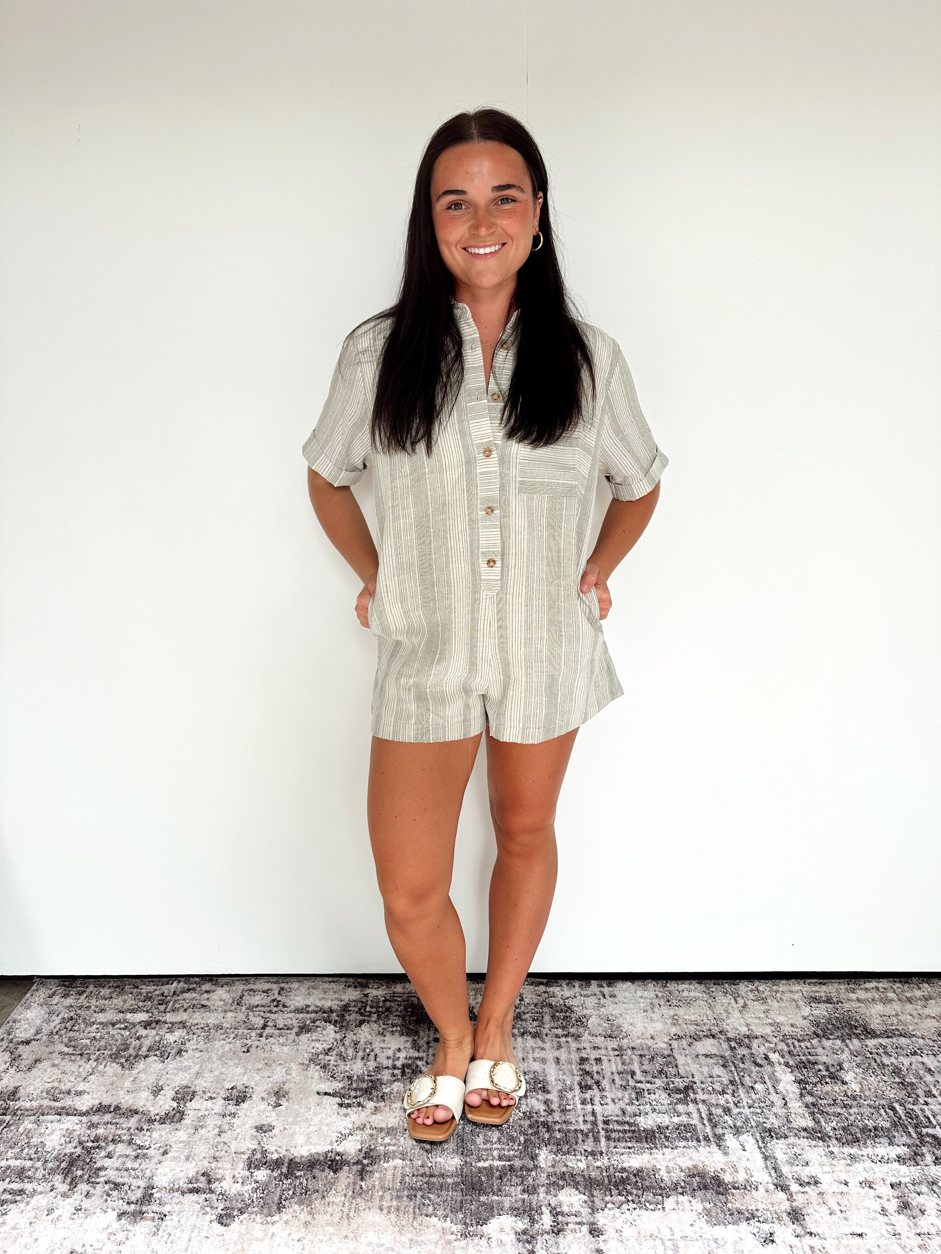 Sassy Striped Romper