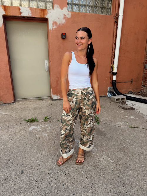Camo Cargo Twill Pants