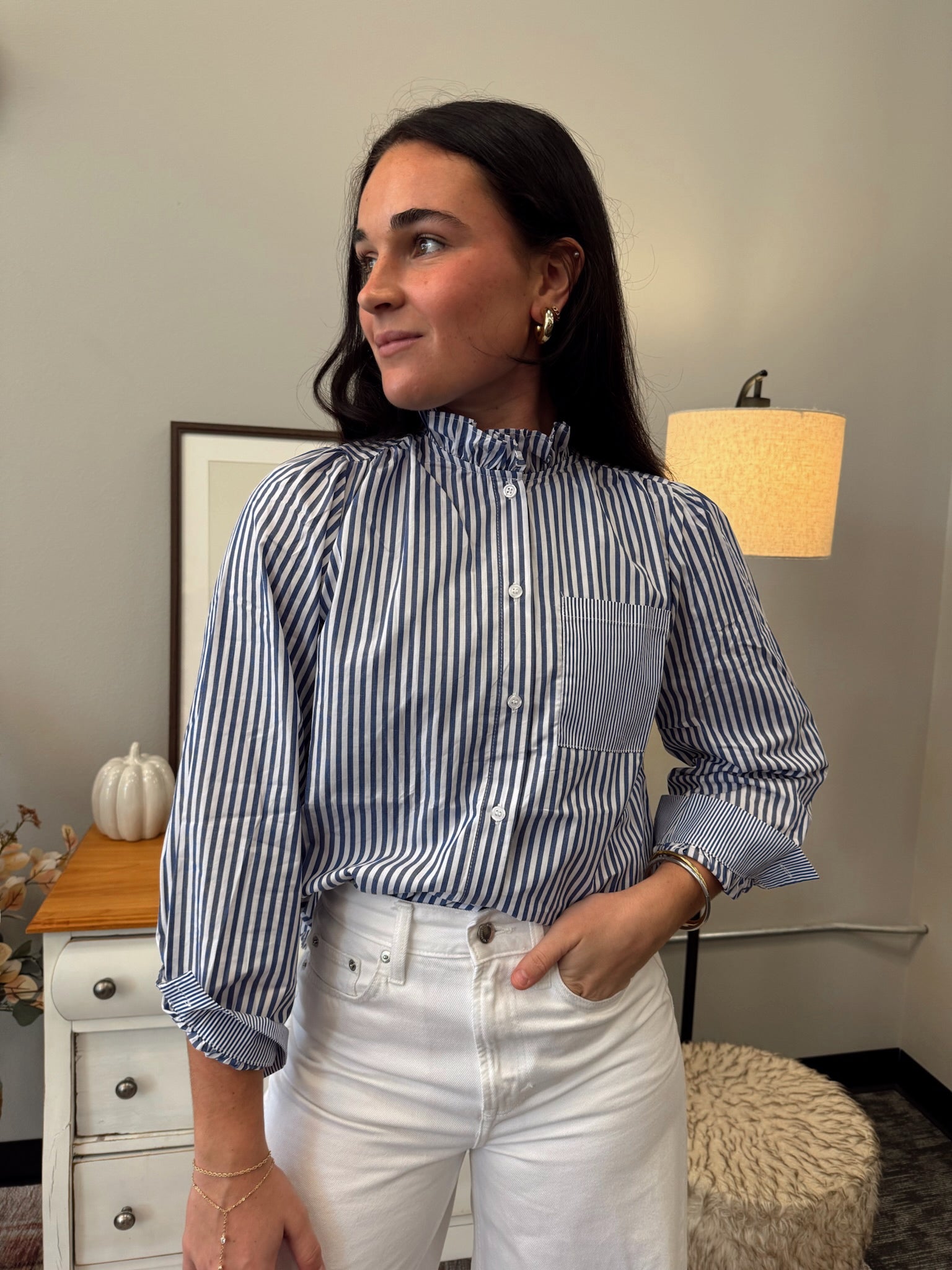 Arbor Ruffle Neck Shirt