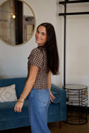 Gingham Plaid Ruffle Top