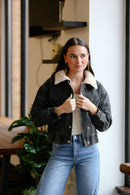 Fur Collared Denim Jacket