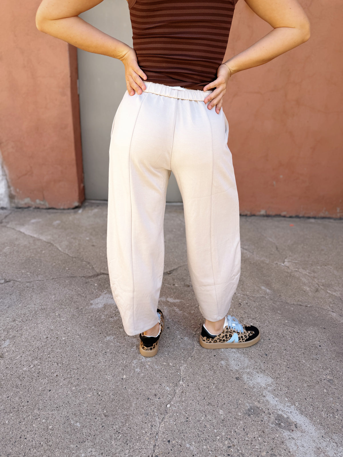 Soft Knit Barrel Pants