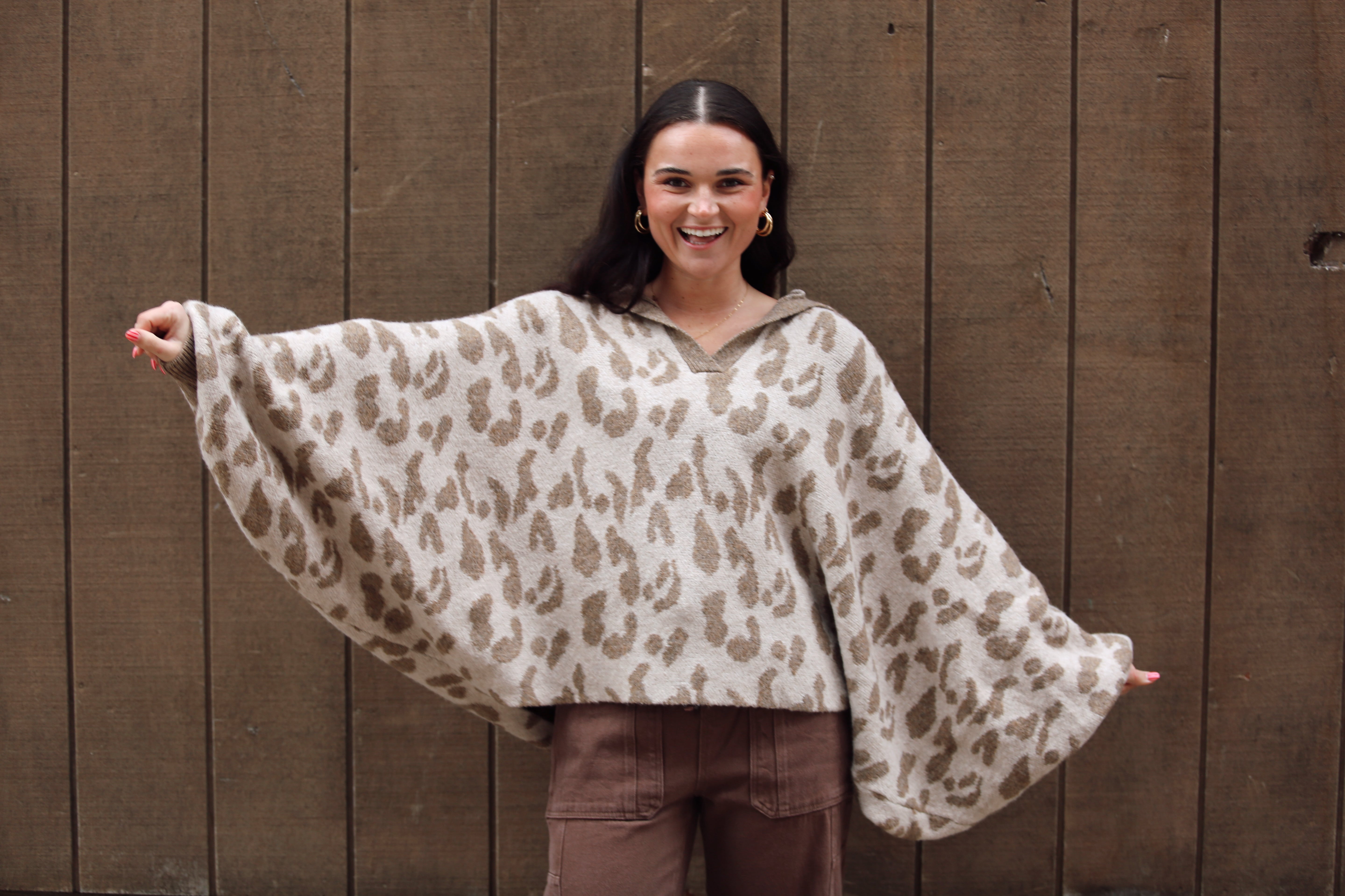 Leopard Balloon Wrist Sweater