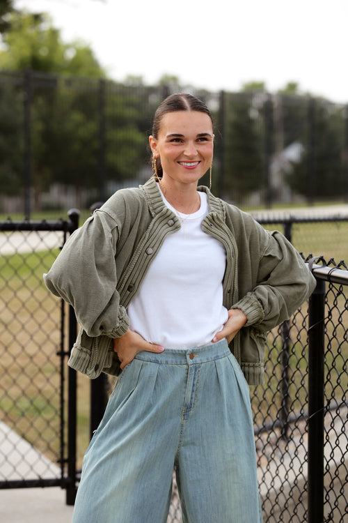 Hometown Heritage Cardigan (olive)