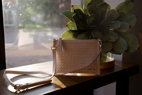 Veda Woven Clutch Bag