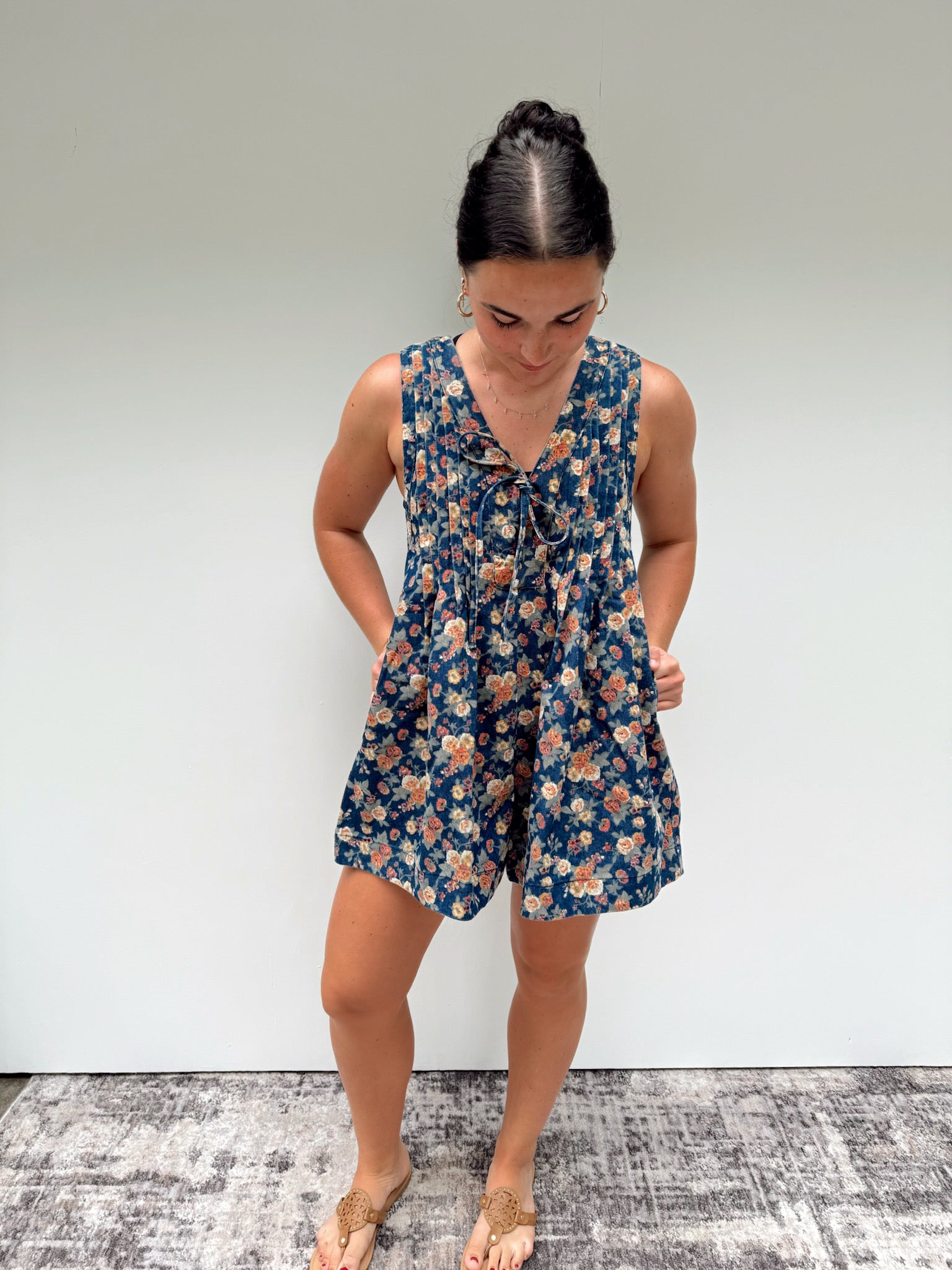 Garden Blues Romper