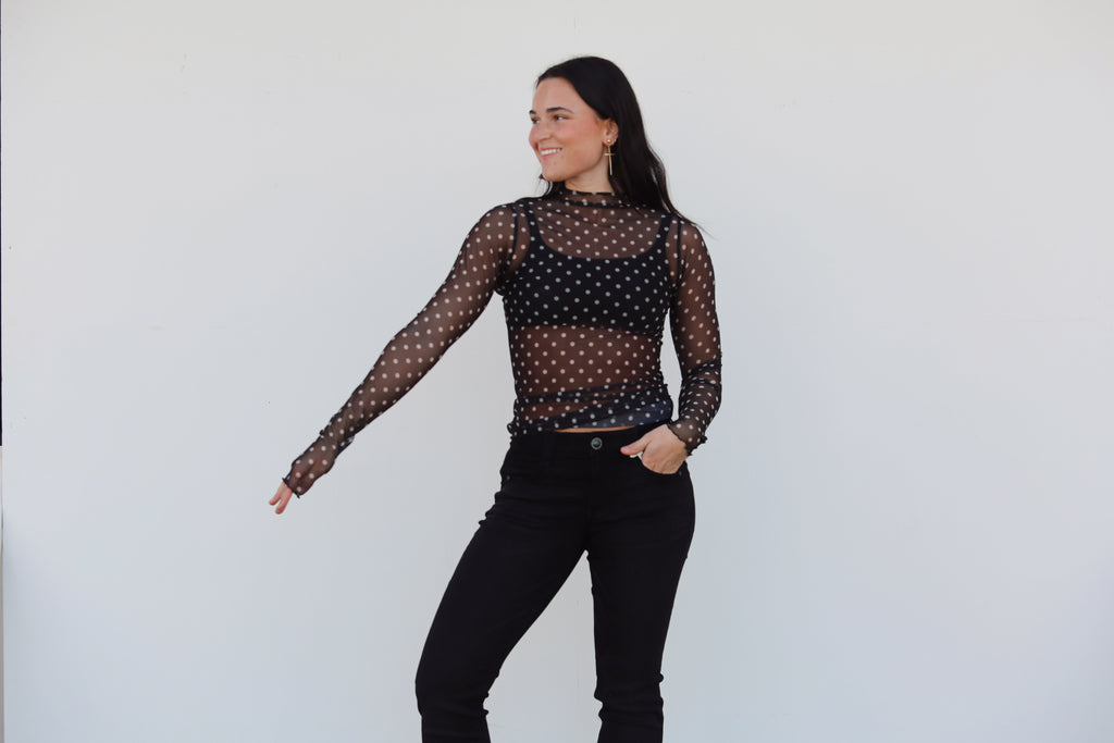 Phoebe Polka Dot Long Sleeve