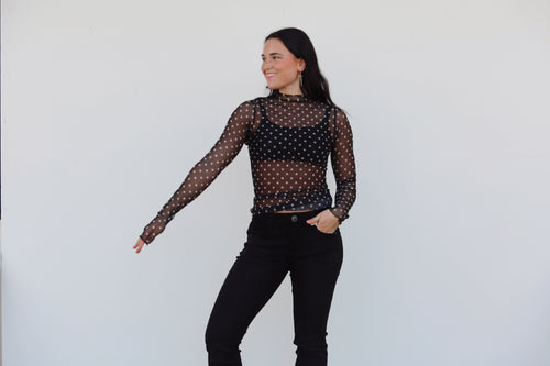 Phoebe Polka Dot Long Sleeve
