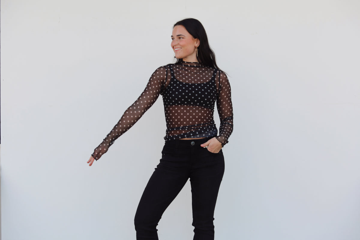 Phoebe Polka Dot Long Sleeve