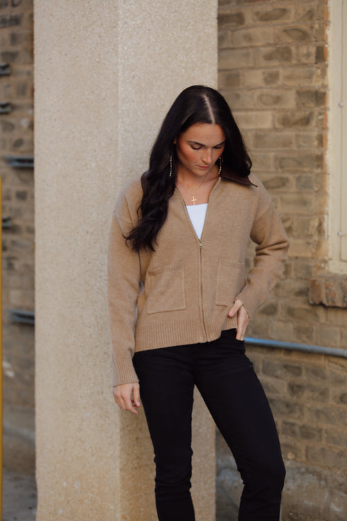 Suede Zip Up Jacket