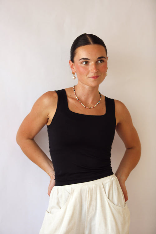 Clean Lines Square Shirred Top