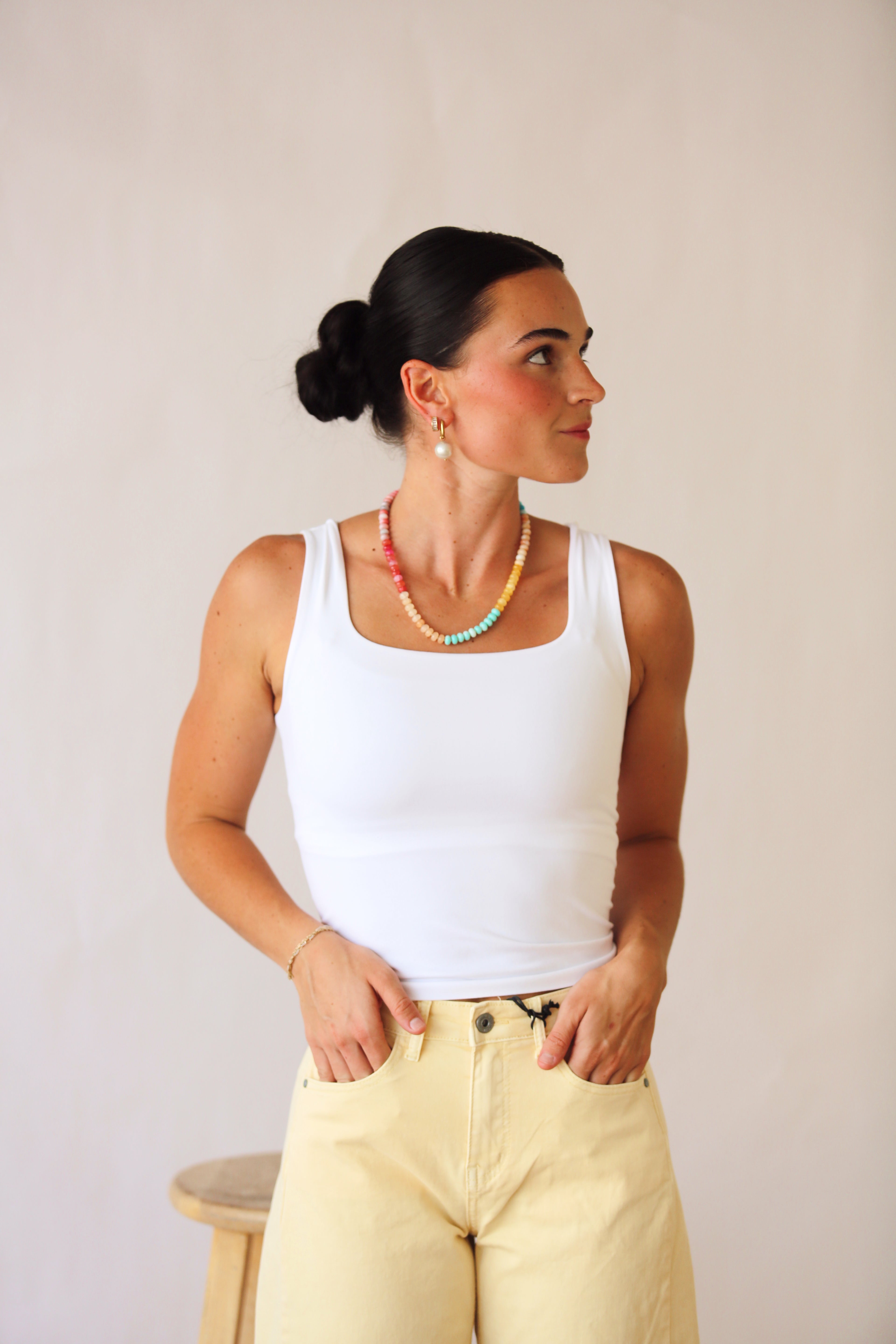 Clean Lines Square Shirred Top