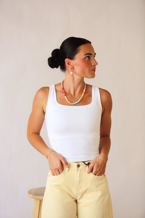 Clean Lines Square Shirred Top