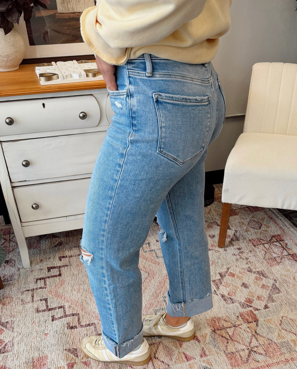 Emily Ankle Cuff Denim