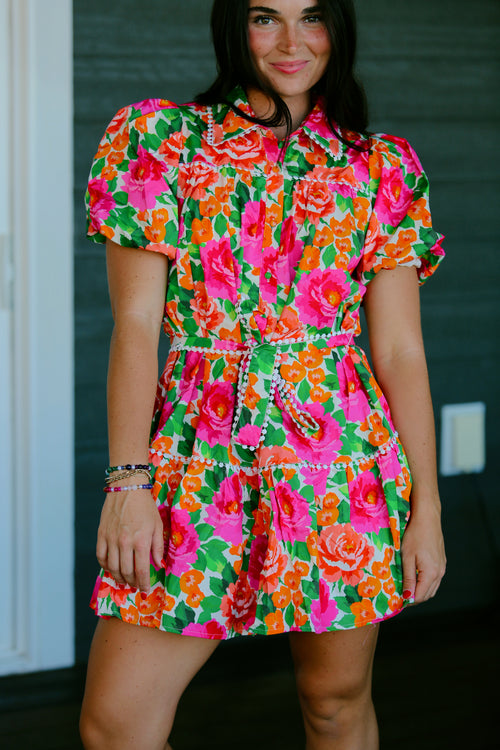 Vacation Bloom Mini Dress