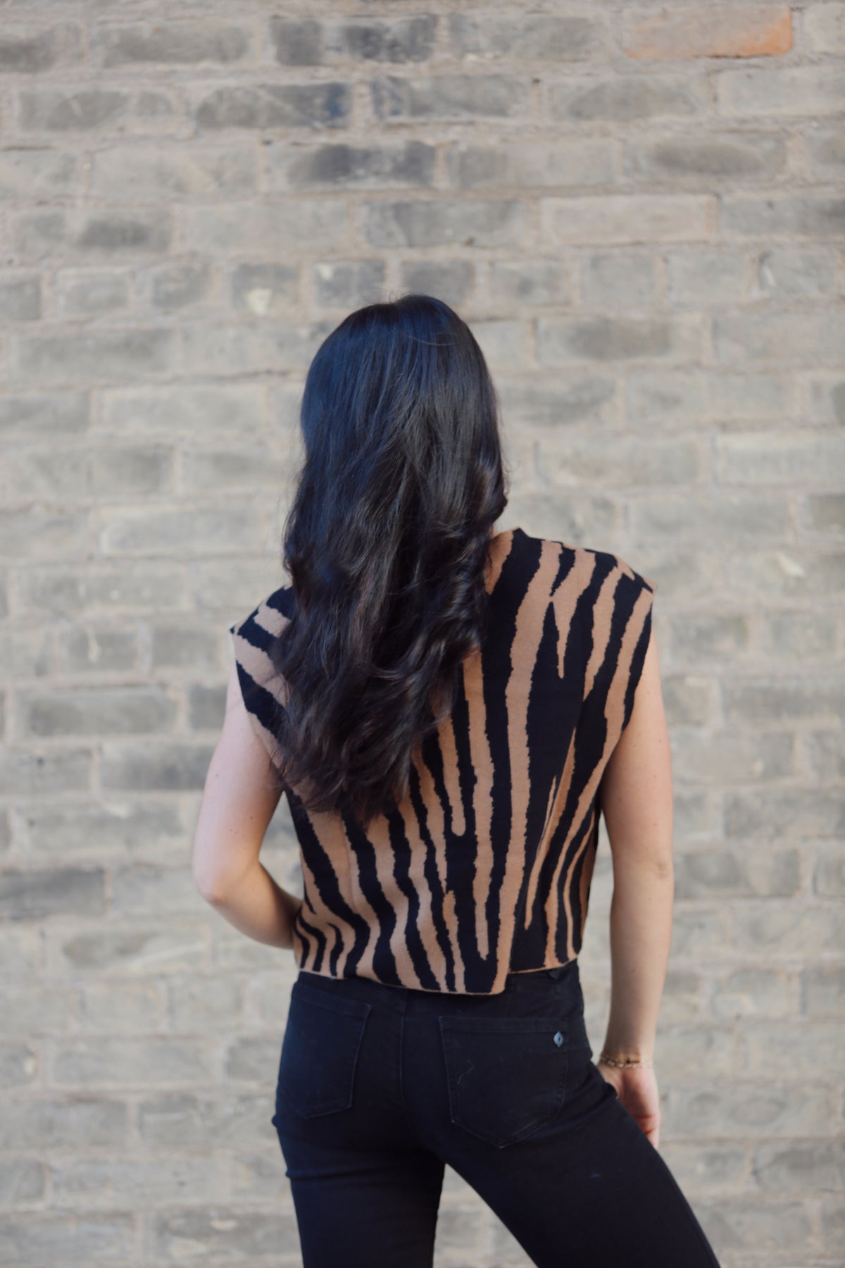 Boxy Tiger Print Sweater
