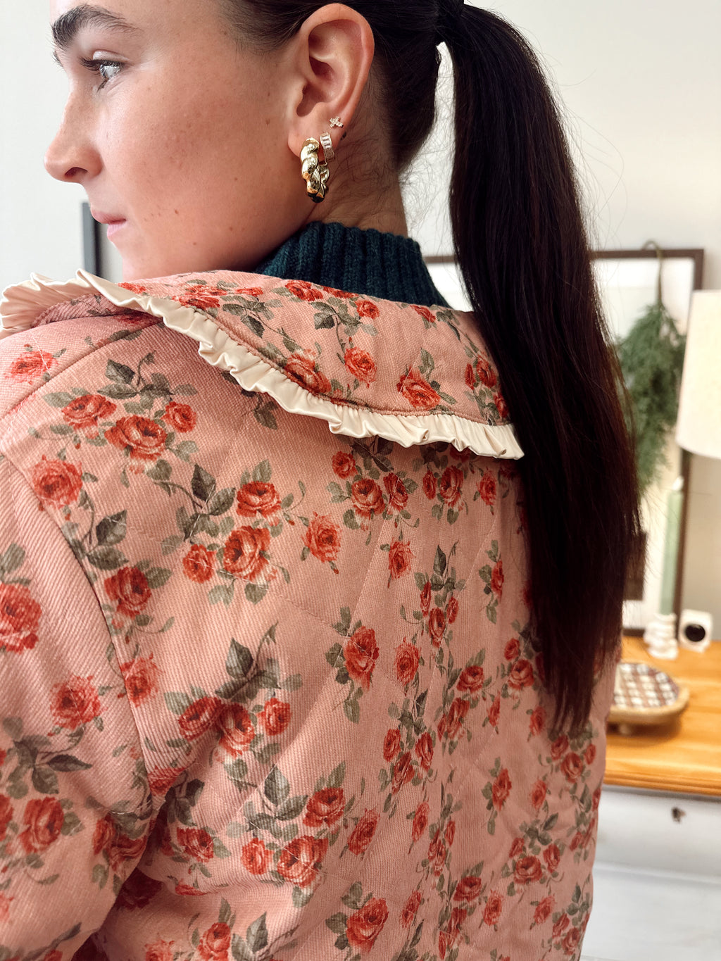 Vintage Quilted Floral Jacket