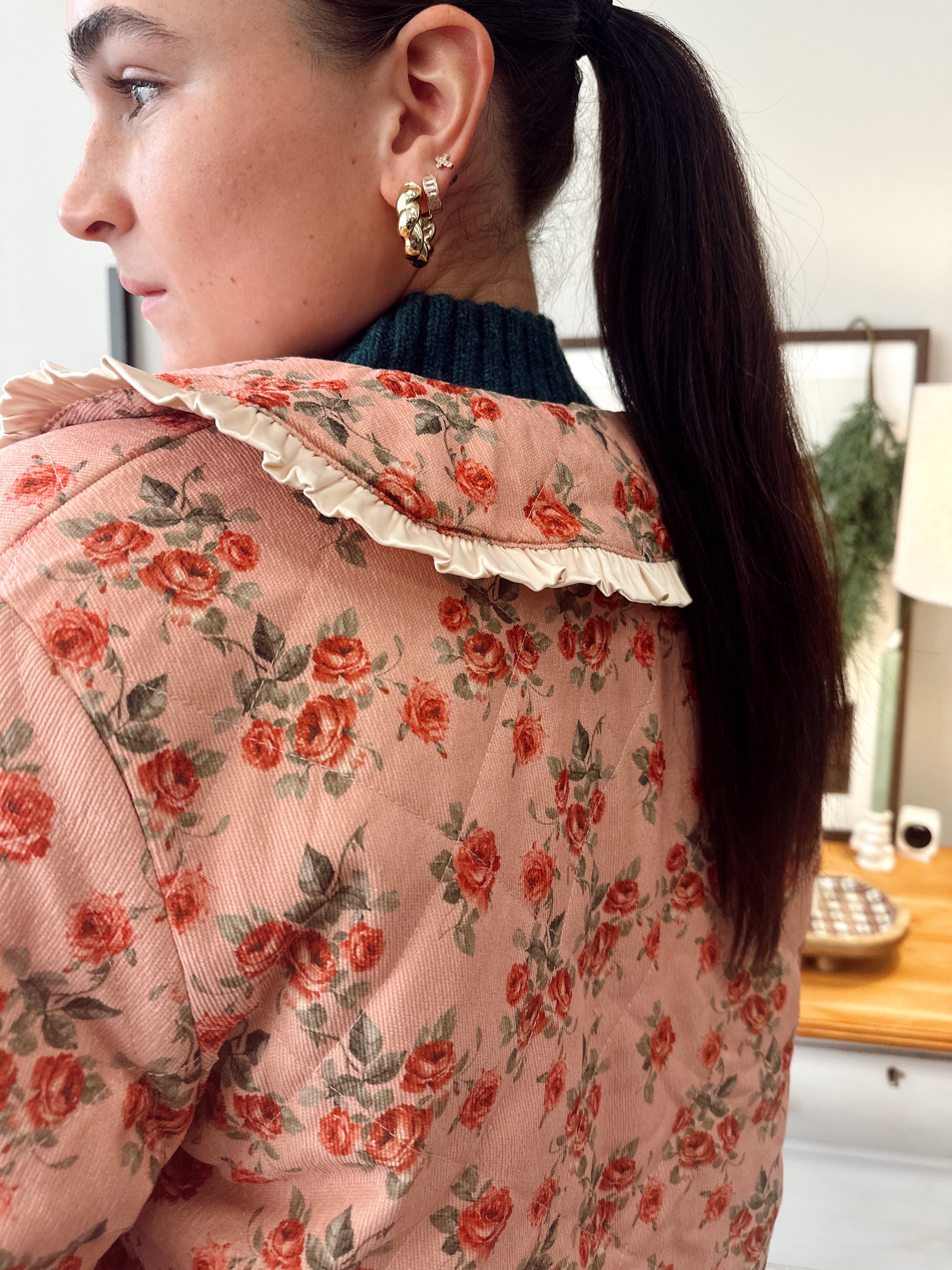 Vintage Quilted Floral Jacket