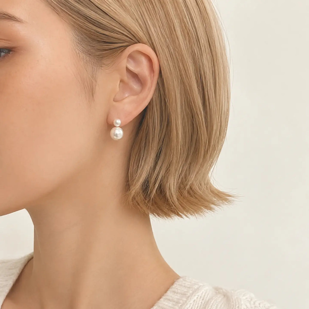 Double Freshwater Pearl Earrings